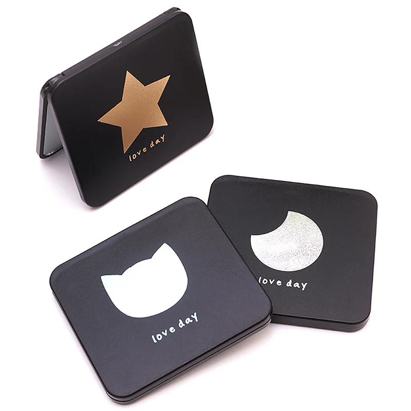 Foldable Makeup Mirror Mini Square Makeup Vanity Mirror Portable Hand Mirrors Double-sided Compact Pocket Cosmetic Mirror