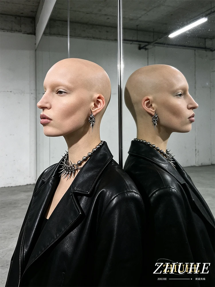 Copper Alloy Material Weird Gothic Skull Horn Ear Jewelry Accessories For Women Men Sharp Talon Drop Earrings Unisex Alternative