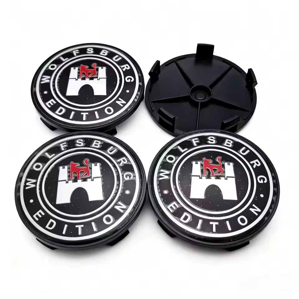 4x 63mm Volkswagen Nabendeckel Radkappen wolfsburg