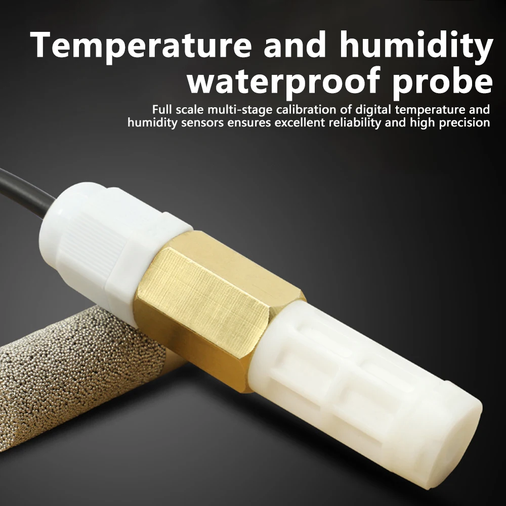 DC5-28V XY-MD04 Temperature and Humidity Sensor Transmitter RS485 Collector Temperature and Humidity Metal Waterproof Probe