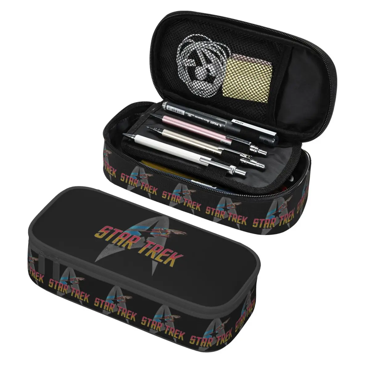 Star Treks Science Fiction TV Series Pencil Case Pencil Pouch Storage Stationery Big Capacity Pen Box Pencil Bag for Kids
