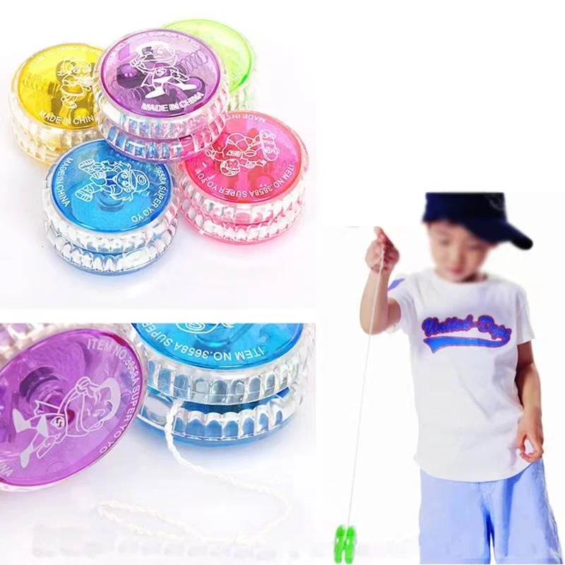 3Pcs Luminous Yo-yo Ball Pull Line for Kids Light Up the Fun Child\'s Playtime Children\'s Toys Random Color