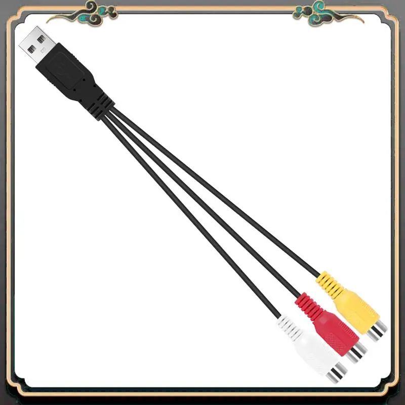 USB To 3RCA Cable USB Female To 3 RCA Rgb Video AV Composite Adapter Converter Cable Cord Connector Lead For TV PC DVR Best Pric