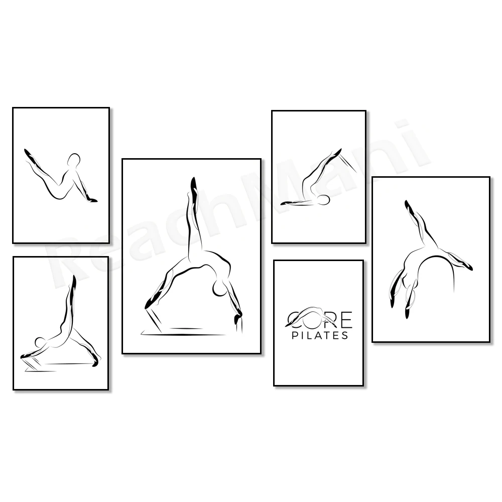 Pilates Posters, Pilates Art Prints, Pilates Studio Renovation, Pilates Poses Nordic Posters and Picture Prints Living Room Deco