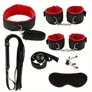 Mainan Seks Kit BDSM Set Perbudakan Mewah Borgol Permainan Seks Mainan Klem Puting Cambuk Gag untuk Pasangan Aksesori Eksotis Tanpa Vibrator 8 seks cambuk penjualan terbaik - №