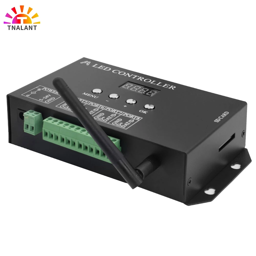 

H807SA 8CH WS2812B WS2811 Art-Net DMX512 SPI LED Controller H807SB WIFI 4CH WS2813 WS2812 WS2815 APA102 Pixel Controller 5-24V