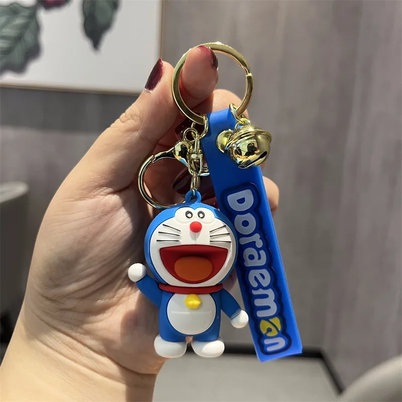 Cartoon Doraemon keychain pendant cute Jingle Cat doll motorcycle car pendant keychain bag decoration pendant small gift