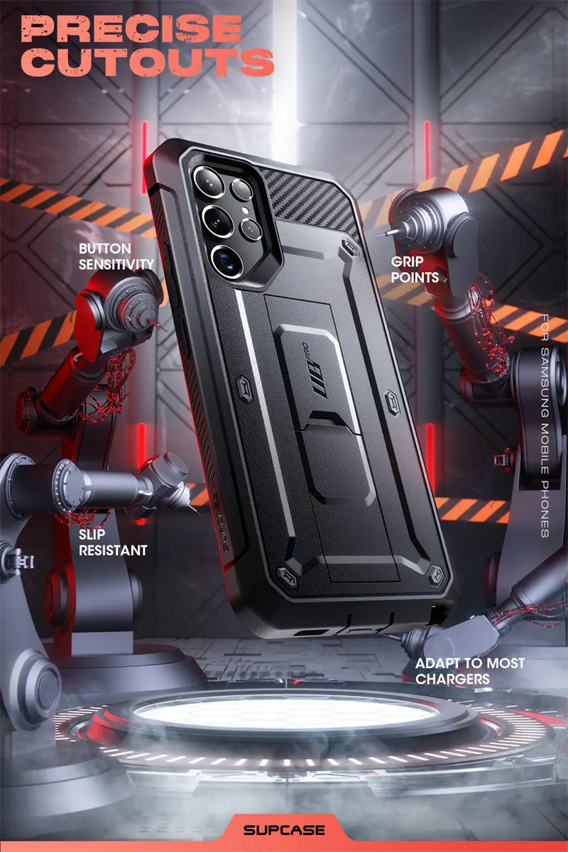 SUPCASE For Samsung Galaxy S22 Ultra Case (2022) 6.8 inch UB Pro Full-Body Holster Cover WITHOUT Built-in Screen Protector