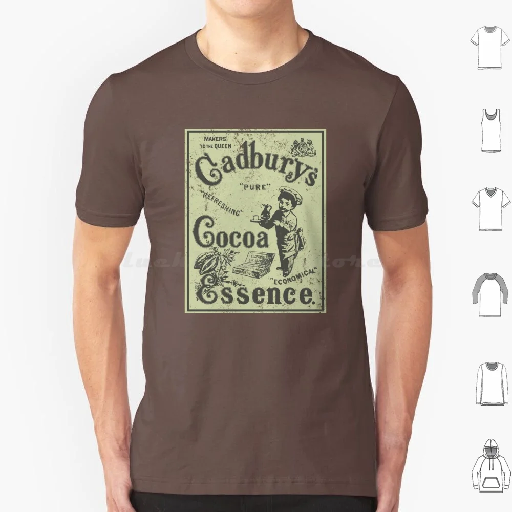 Cadbury-Camiseta de algodón con estampado de Coca para hombre y mujer, Camisa de algodón con estampado de Cadburys, Coca Chocolate, Delicious Old Timey Sketch, Retro, Vintage, Thrift Shop Tasty, 6xl