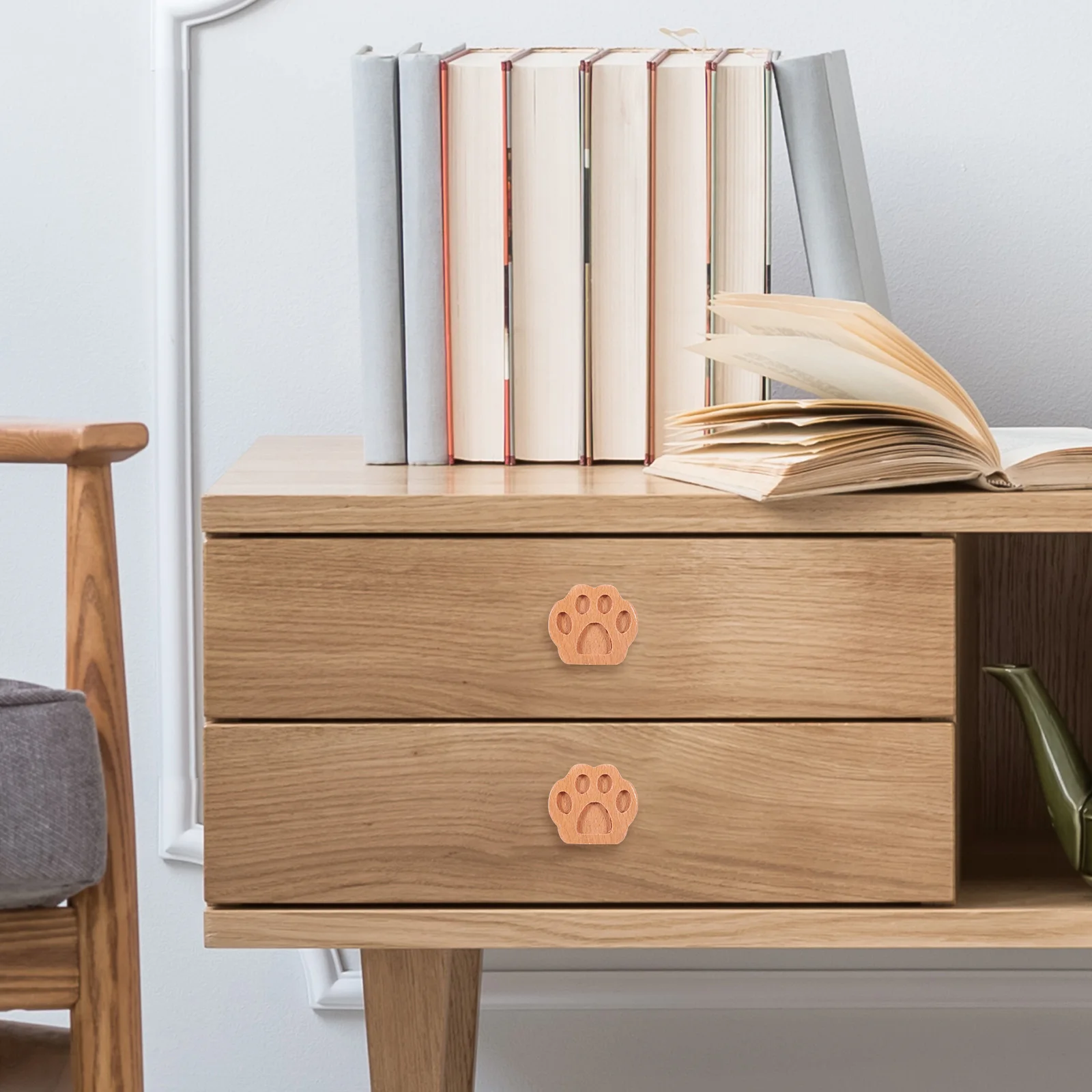 

Wooden Cabinet Knob Replacement Animal Shape Drawer Pull Handle Cartoon Design Wood Pull Knob for Dresser