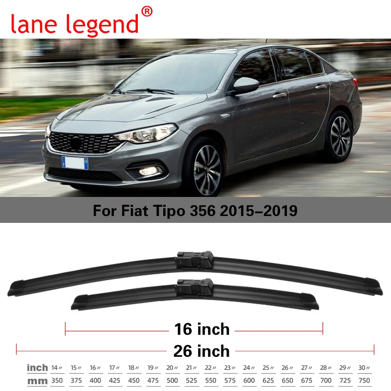 Wiper Front Wiper Blades For Fiat Tipo 356 2015 2016 2017 2018 2019 Windshield Windscreen Front Window 26\