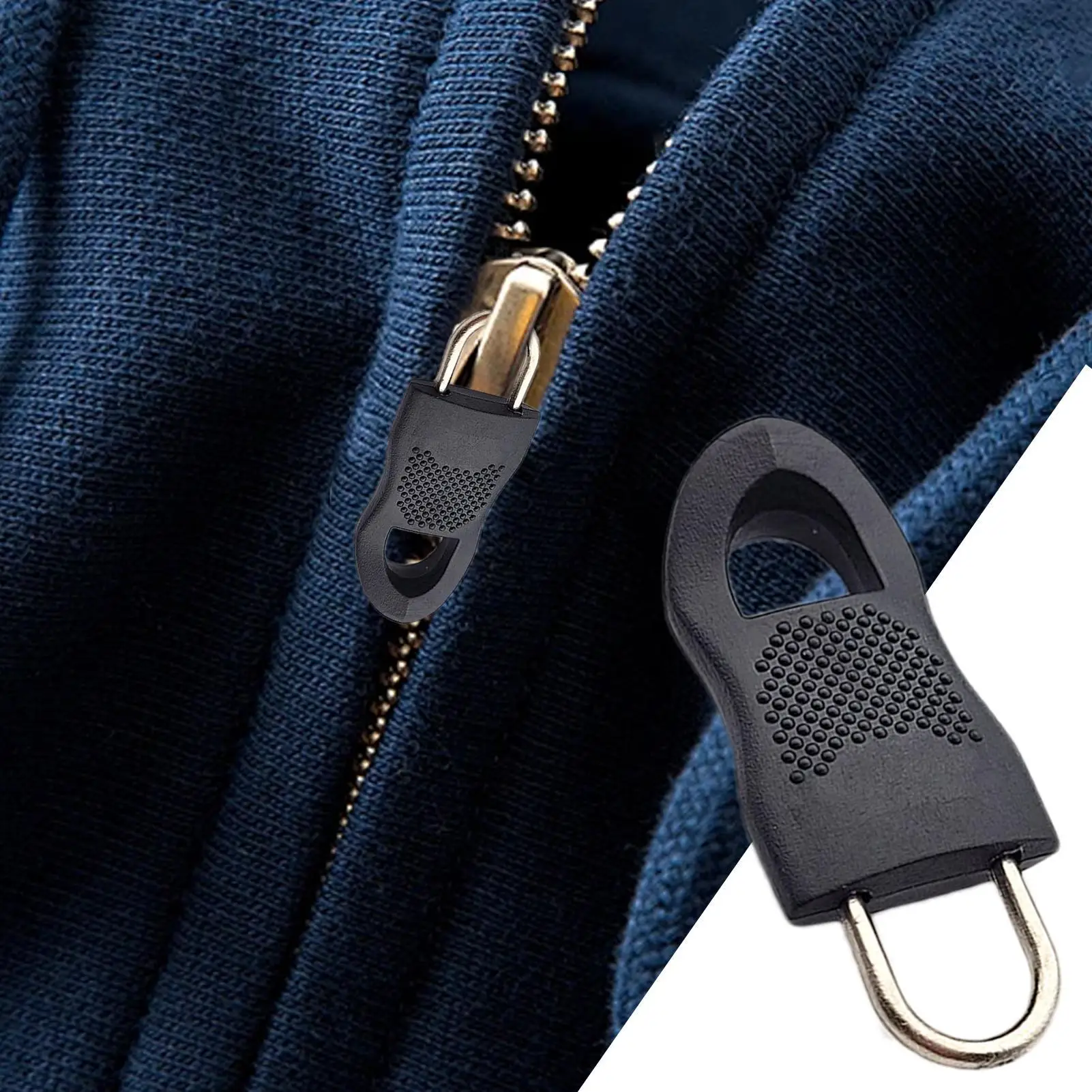 Replacement Zipper Head Tool-free Removable Zipper Puller for Luggage Schoolbag End Fit Rope Tag Clothing Zip Fixer Broken