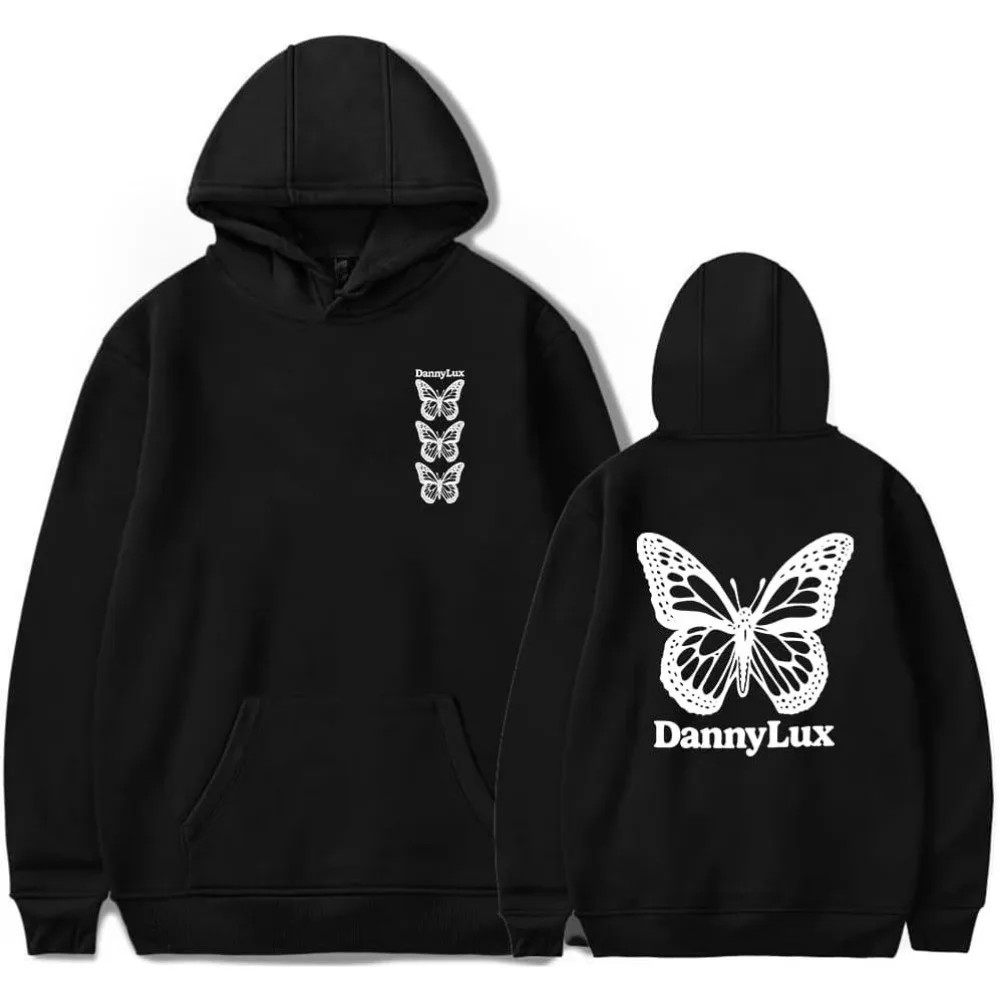 Danny Lux Merch kaus bertudung uniseks, pakaian kasual