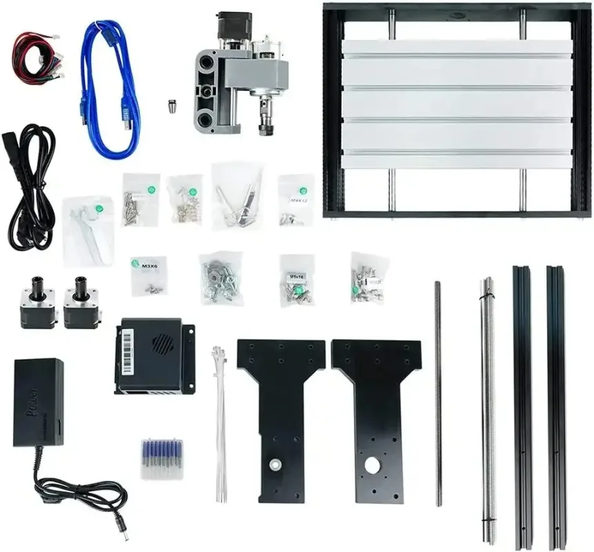 Kit de Router CNC3018 Mini 2 en 1 de 3 Ejes con Doble ATC, Router CNC Económico para Grabado de PCB, PVC, Plástico, Acrílico, Uso Doméstico, NC Studio