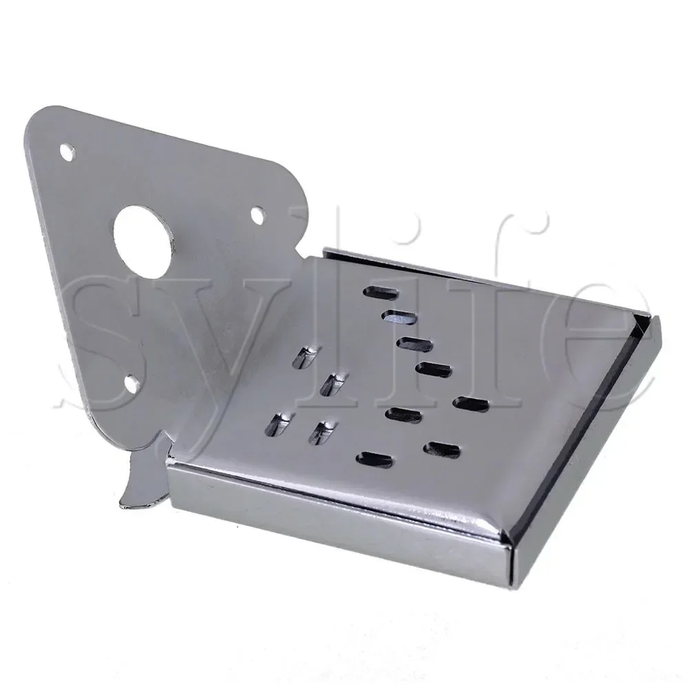 Number Pattern Design Tailpiece with Cover for Mandolin Silver