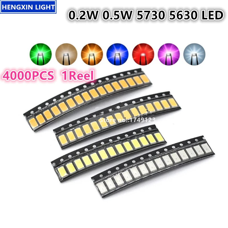 Super Bright 0.2W 0.5W 5730 5630 SMD LED,Red, Blue,Green,white,Yellow,Ice-blue,Wa(Warm)-white,Amber,Purple,Pink, Lamp Beads