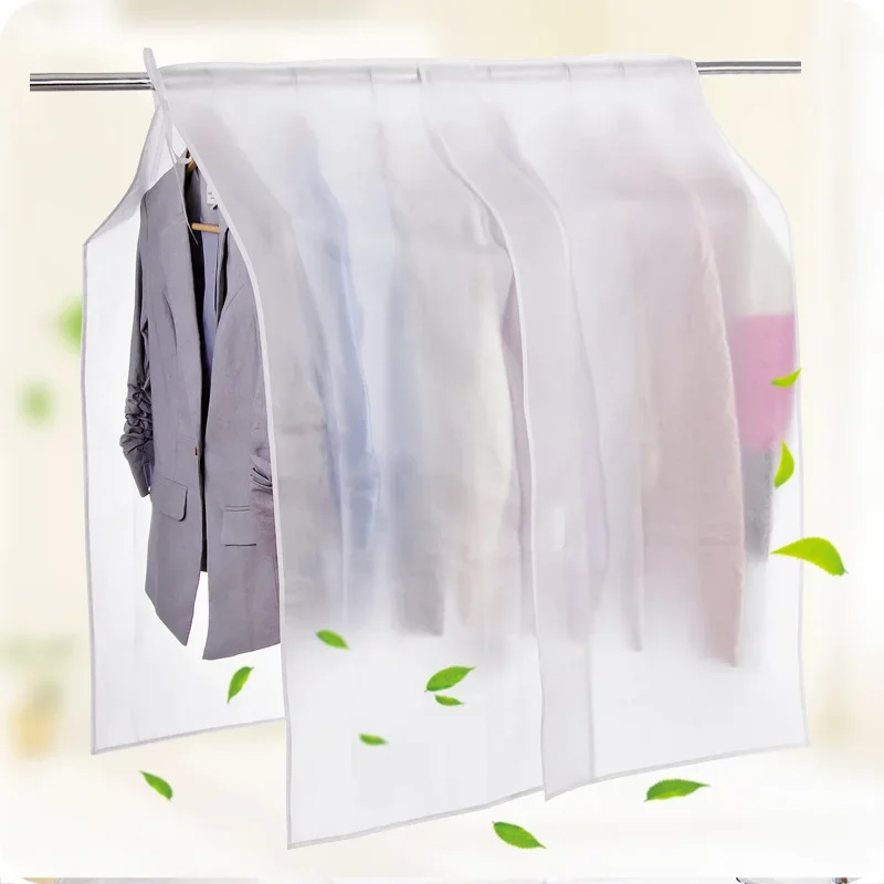 Hanging Garment Dust Cover Translucent Coat Suits Protector Clothes Storage Bag Organizer dust-proof Covers Waterproof