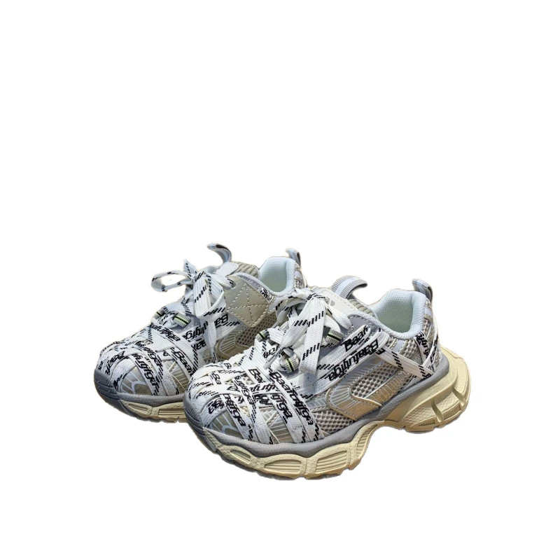 

Autumn Children's Boys Girls New Spider Woven Strap Dad Shoes Kids Toddler Fashionable All-match Casual Breathable Sneaker