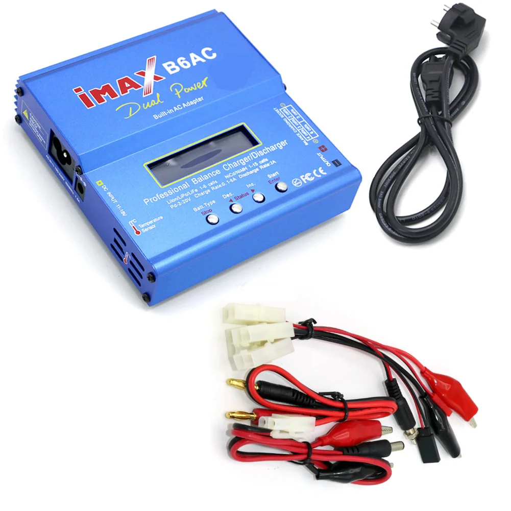 Imax B6 AC RC Lader 80W B6AC 6A Balanslader Digitaal LCD-scherm Li-ion LiFe Nimh Nicd PB Lipo Batterij ontlader