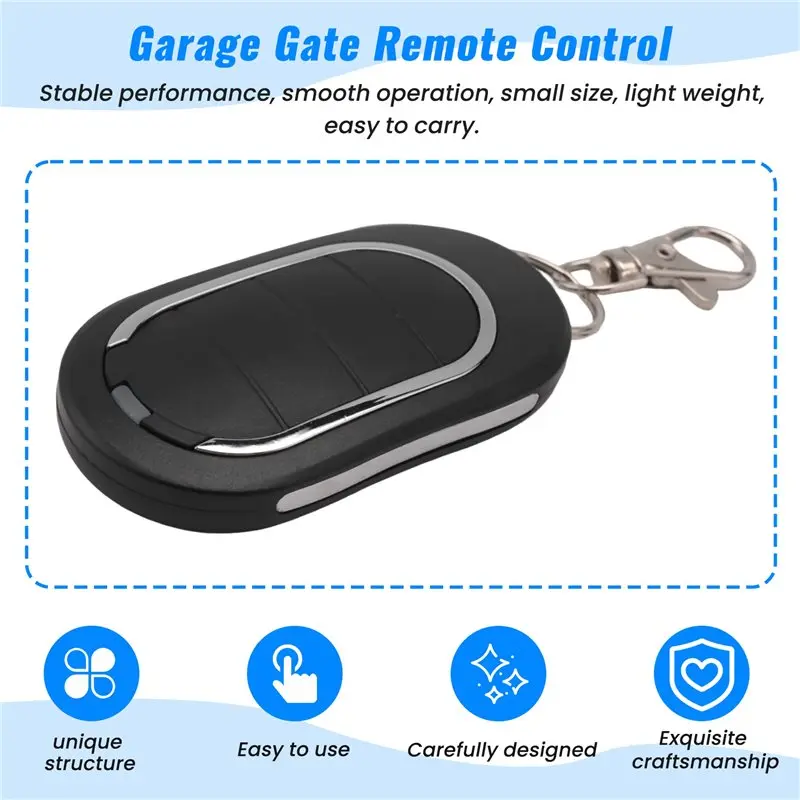 T23C For Alutech AT-4N Remote Control 433Mhz 4 Buttons Garage Door Learning Code Barriers Automation Keychain