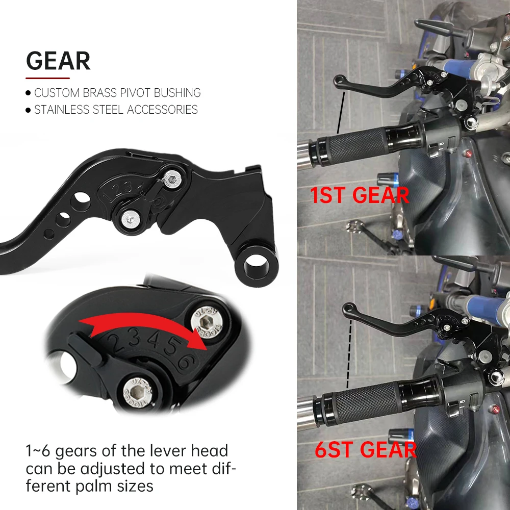 Short Brake Levers For PIAGGIO/GILERA MP3 125/250/300/400/500 for Brembo System Motorcycle Control Handles Left Right Tie Rod