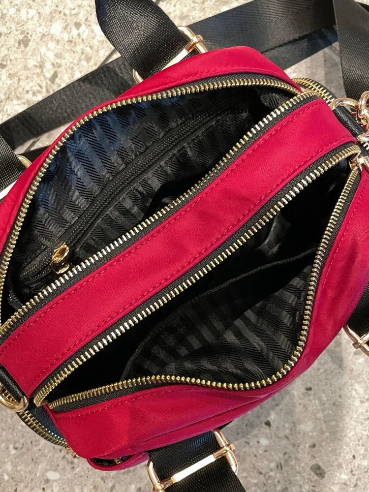 Cute Rhinestone Bear Bag Women's 2025 New Fashion Oxford Hand Bag Casual Ladies Crossbody Bolso Mujer Waterproof Sac