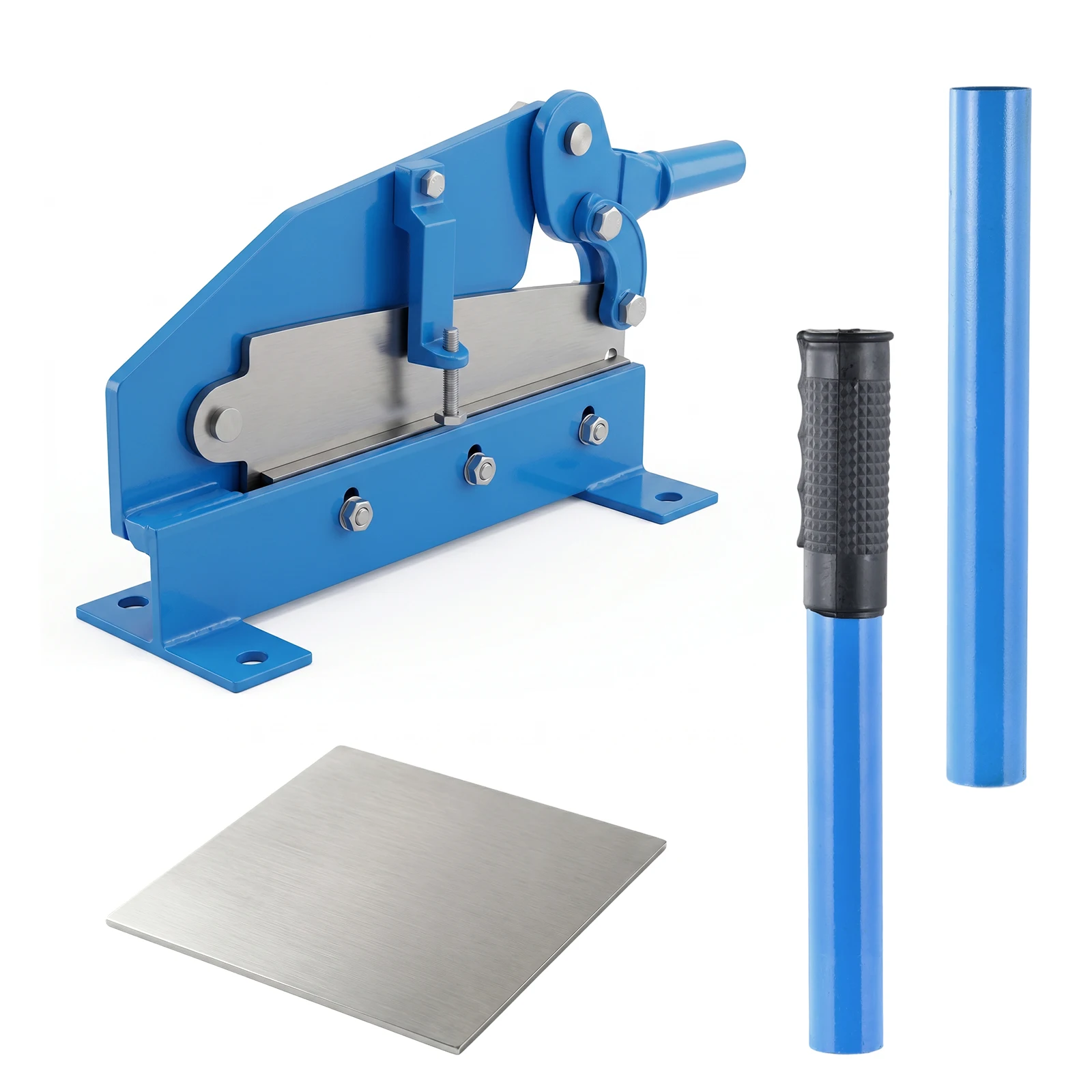 Metal Cutting Shears, 12 Inch Heavy Duty Steel Frame Snip Machine, Metal Sheet Cutter Tool with Extended Handle, Cuts Up to 1/4 Inch Thick Iron Steel Copper Aluminum Plates, Ideal for Garage Workshop and DIY Projects