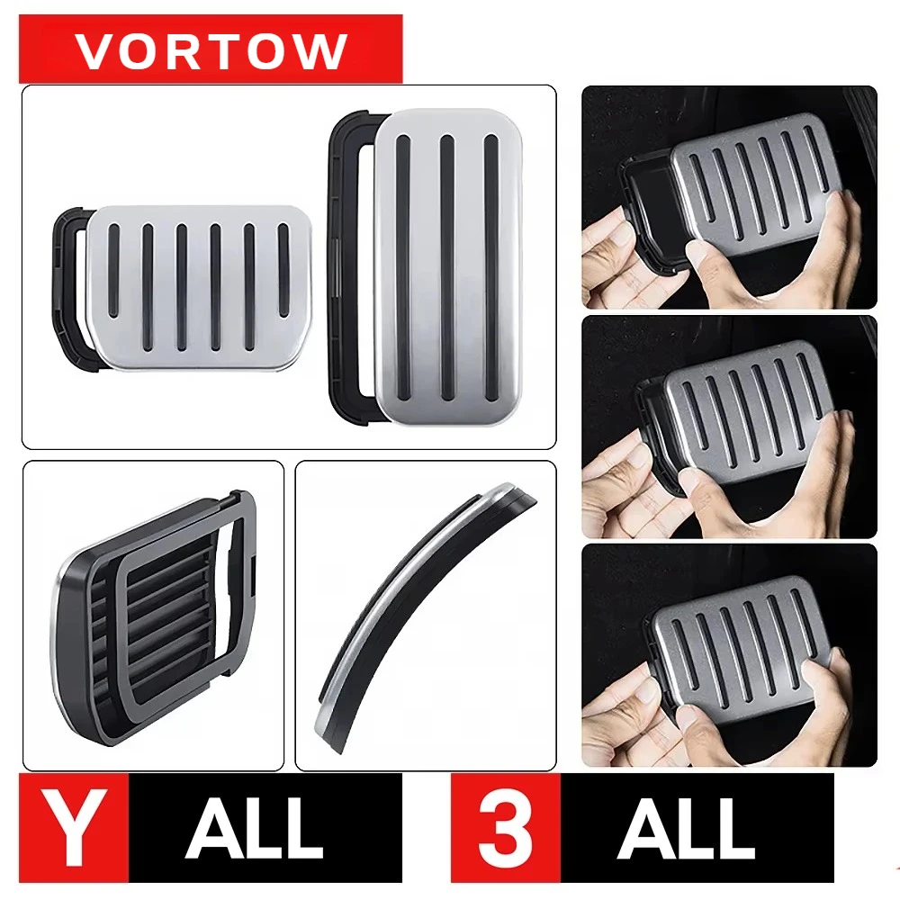 Performance Pedal Sets Accelerator Brake Pedals Cover for 2021-2027 Tesla Model Y Juniper Model 3 Accessories Foot Pedal Pads