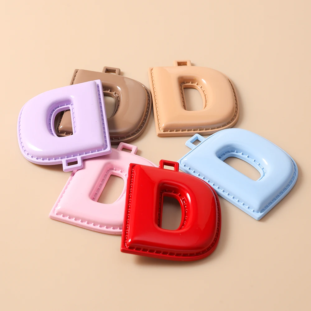 Tusember 5 Stück 40mm Niedliche Metall-Emaille A-Z Alphabet Buchstaben Charms Anhänger für Schmuckherstellung Ohrringe Halsketten DIY Bastelarbeiten – Detail 9