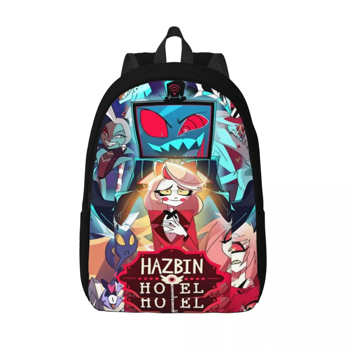 

Adult Animated Hell Hotel Casual Backpack Sports High School Business Charlie Morningstar Daypack for Men Laptop Canvas Bags