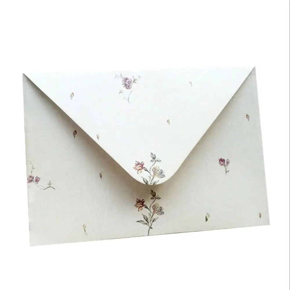 

Birthday Card 10pcs Holiday Invitation Valentine's Day Letter Pad Fresh Writing Paper Envelopes Elegant Floral Letter Paper