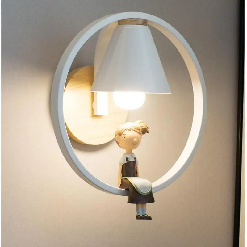 Nordic Style Little Girl Wall Light LED Bar Children's Room Stair Passage Indoor Simple Kid Lighting Mirror LED sconce