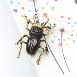 New Personality Drop Oil Vintage Brooch Delicate Animal Beetle Brooch Men's and Women's Personality Clothing Pin Corsage