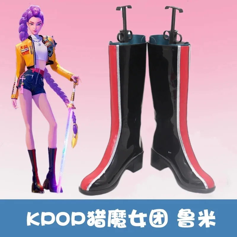 

Обувь для косплея Руми, красные сапоги, реквизит, игра KPop, охотники на демонов, охотница, ролевая игра, представление, Хэллоуин, Рождество, карнавальная обувь