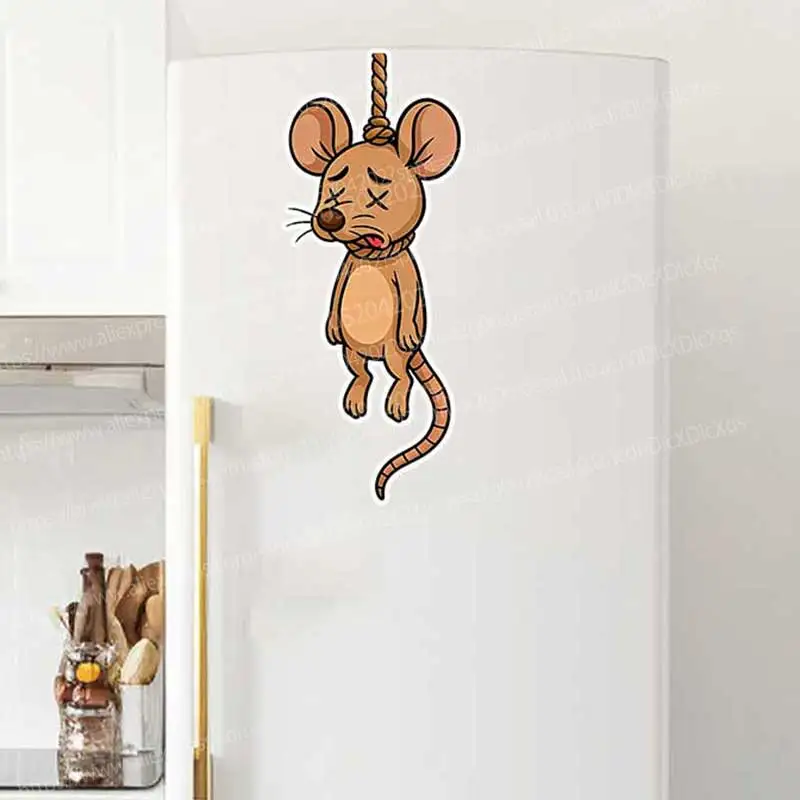 Современные минималистичные подвесные наклейки на стены с мышью, наклейки для дверей и туалета холодильника, декоративные произведения искусства AA128