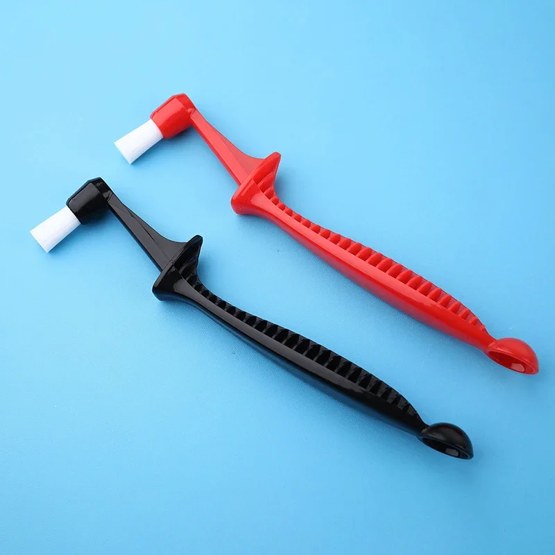 แปรงทำความสะอาดเครื่องชงกาแฟเอสเพรสโซ่ 1 ชิ้น ด้ามยาว แบบสองในหนึ่ง พร้อมช้อนทำความสะอาด ขนแปรงไนลอน