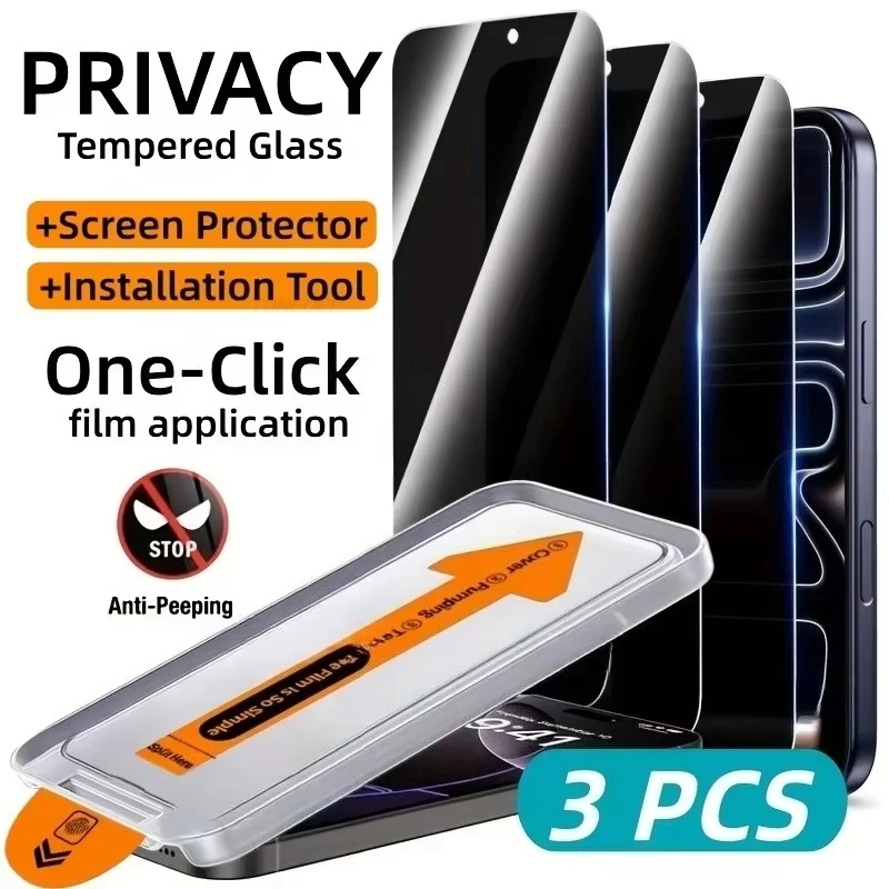 

Easy Install Box Anti Spy Full Screen Protector For Samsung Galaxy S26 Ultra S25 S26 Edge S24 Fingerprint Unlock Dust Free Glass