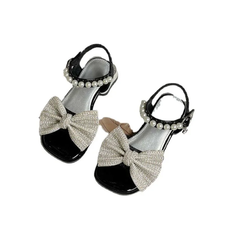 Sandalias Infant Girl Sandal Summer Child Rhinestones High Heels Princess Sandals Fashion Banquet Shoe Child Shoes Zapatos Niña