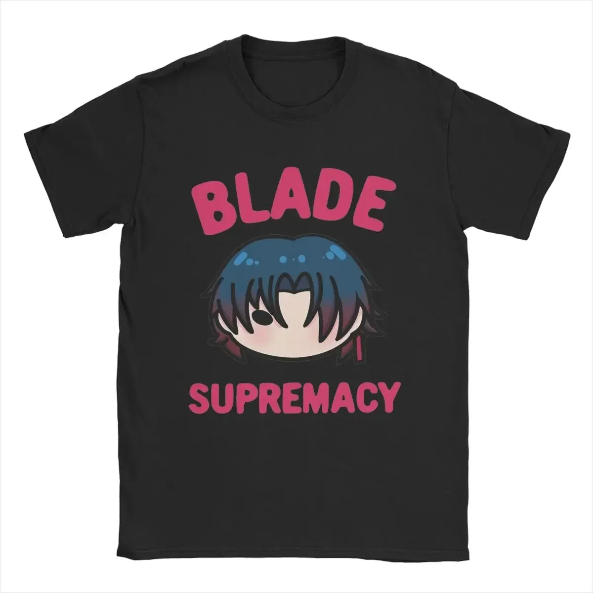 fashion Honkai Rail Blade Supremacy Chibi T Shirt for Men 100% Cotton Vintage T-Shirts Round Collar Tee  Clothes Gift Idea