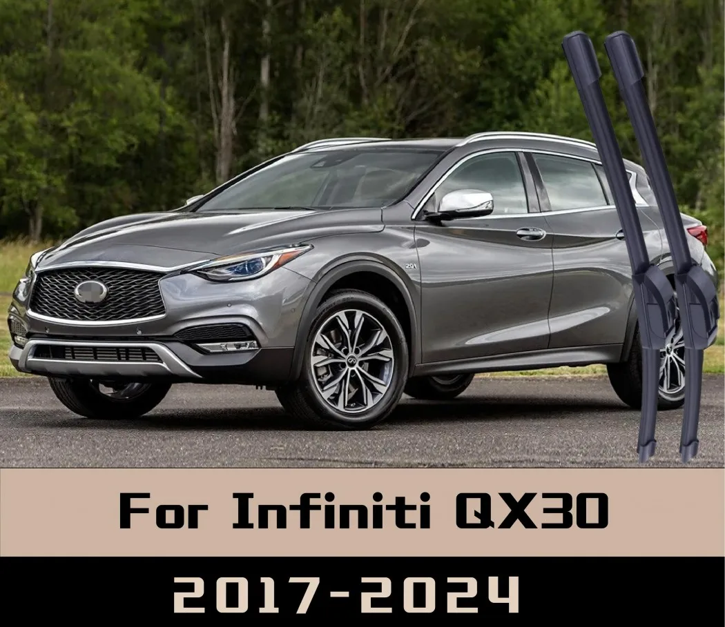 

2Pcs For Infiniti QX30 2017-2024 Wiper Front Wiper Blades Windshield Windscreen Window Brushes Boneless front wipers