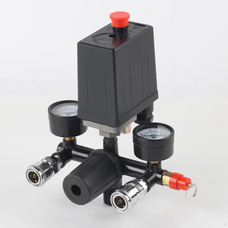 Air Compressor Automatic Air Pressure Pressure Switch Bama Bracket Assembly with Switch Japanese Quick Connector Valve