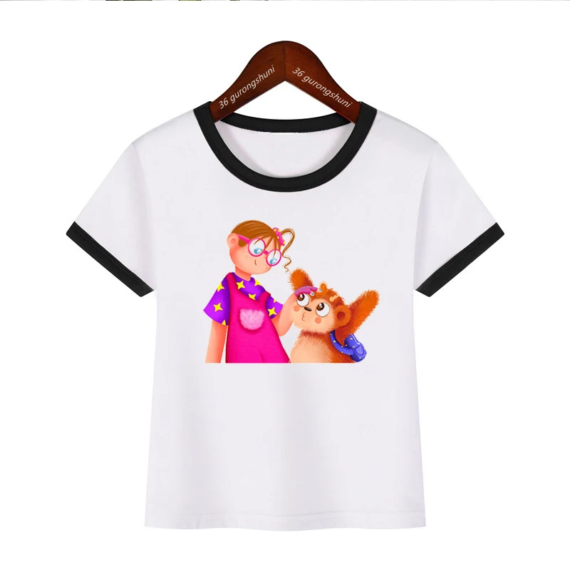 Kawaii Girls T-Shirt Funny Posy Flynn Sings Tshirt Musician Cartoon Print Kids Tshirt Fashion Girls Clothes Toddler Tshirt Tops