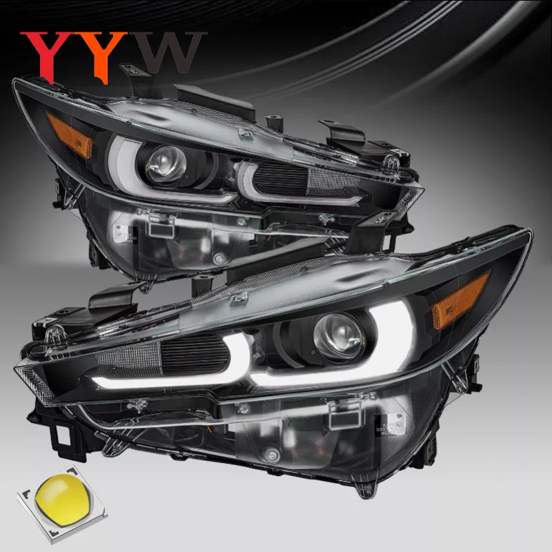 مصابيح أمامية LED للمركبة LED يمين يسار عالي الجودة - مع AFS متينة لمازدا CX-5 2022 2023 2024 مصباح أمامي LED للسيارة