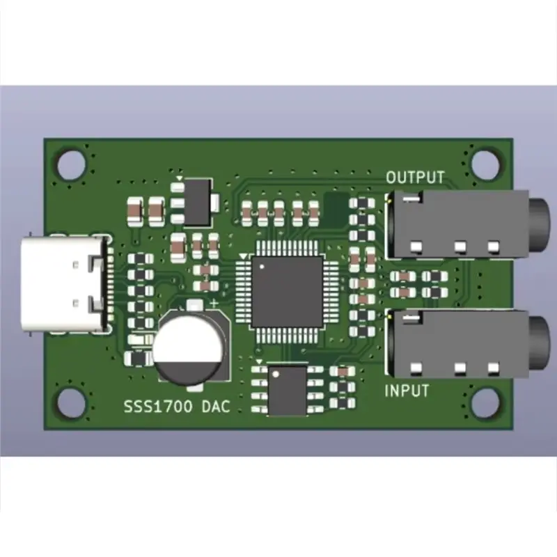 New Arrivals-SSS1700 USB Sound Card,Type-C Interface To 3.5Mm Audio Stereo Analog Input/Output Module,DIY USB-C Audio Converter