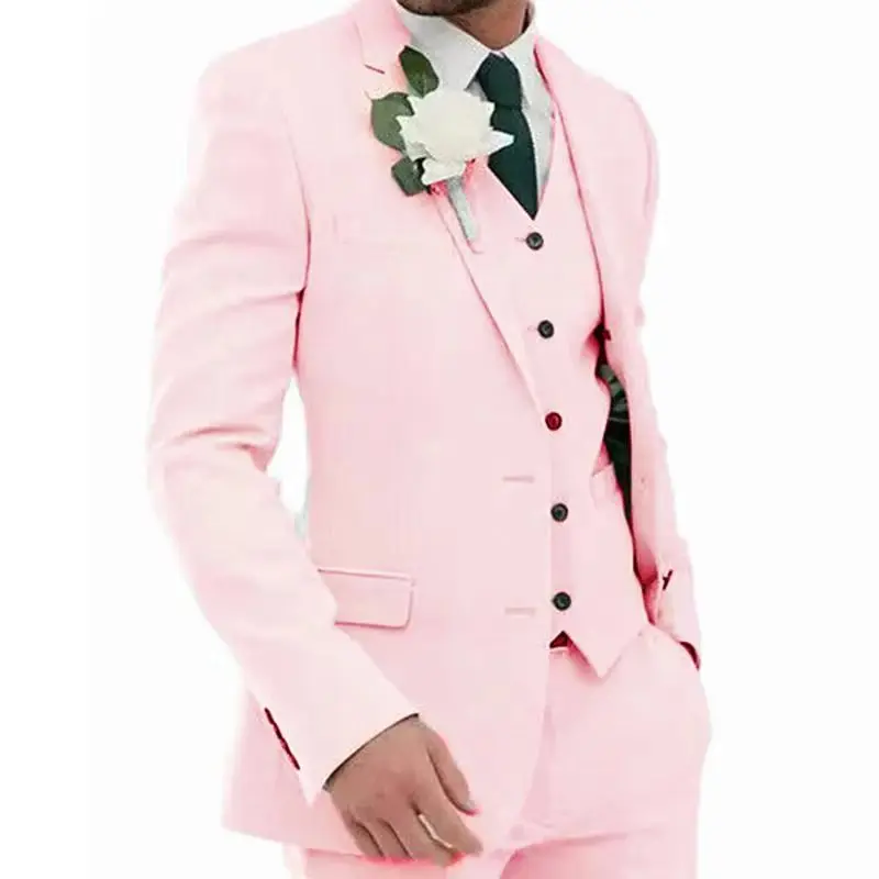 

Мужской свадебный костюм-тройка: однобортный, с заостренными лацканами, повседневный, приталенный, для выпускного вечера/ужина, комплект с пиджаком, 2026