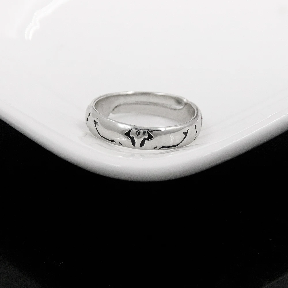 أنيمي Jujutsu Kaisen Ryomen Sukuna Itadori Yuji Ring تأثيري افتتاح معدني قابل للتعديل للجنسين خواتم مجوهرات الدعامة اكسسوارات هدية