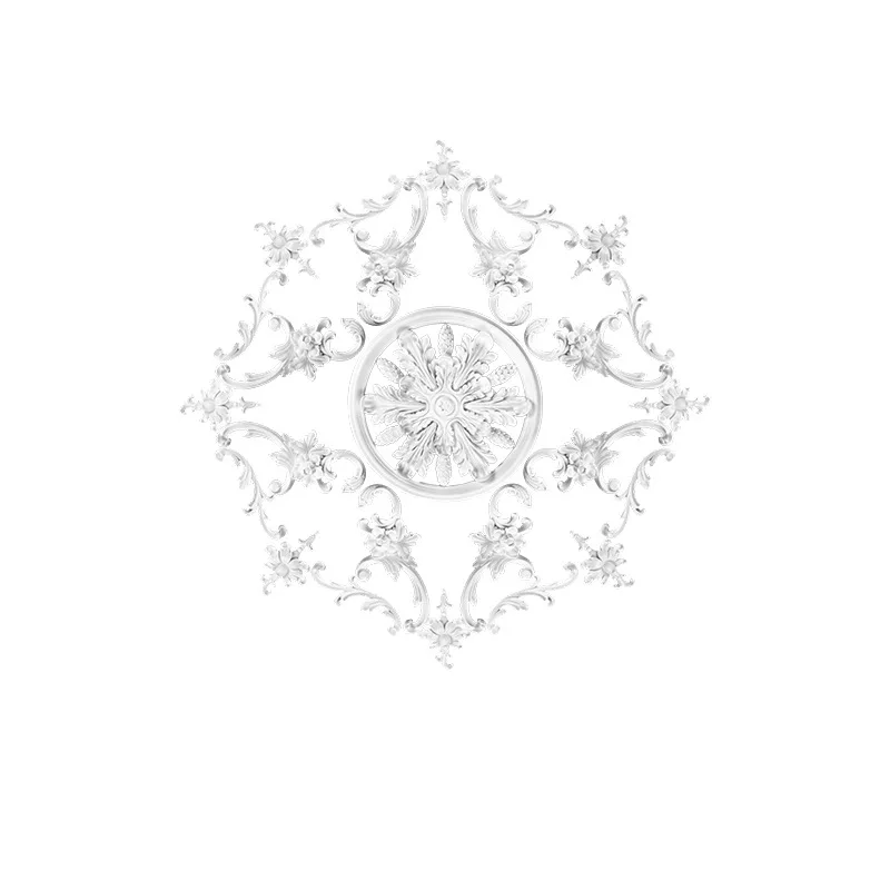 PU light panel imitation gypsum European French ceiling round lamp holder modeling lamp pool 89cm parquet light panel