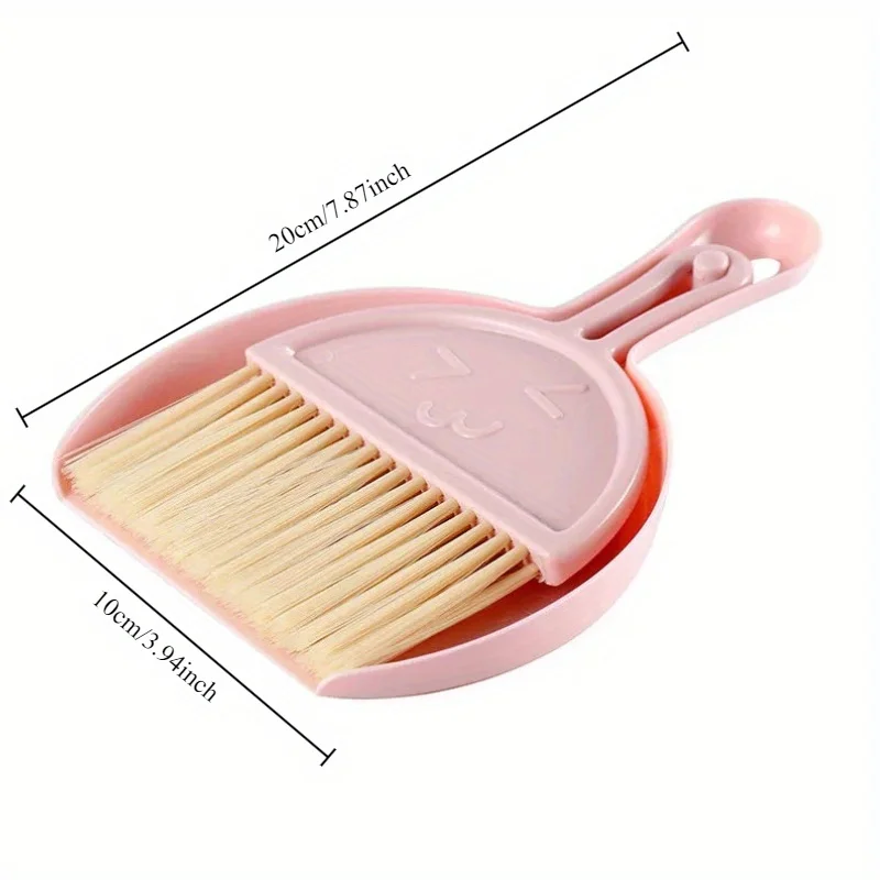 مجموعة مكنسة سطح المكتب الصغيرة - مجموعة مجرفة وفرشاة بلاستيكية مبتكرة لتنظيف الشعر والغبار - أداة تنظيف فعالة