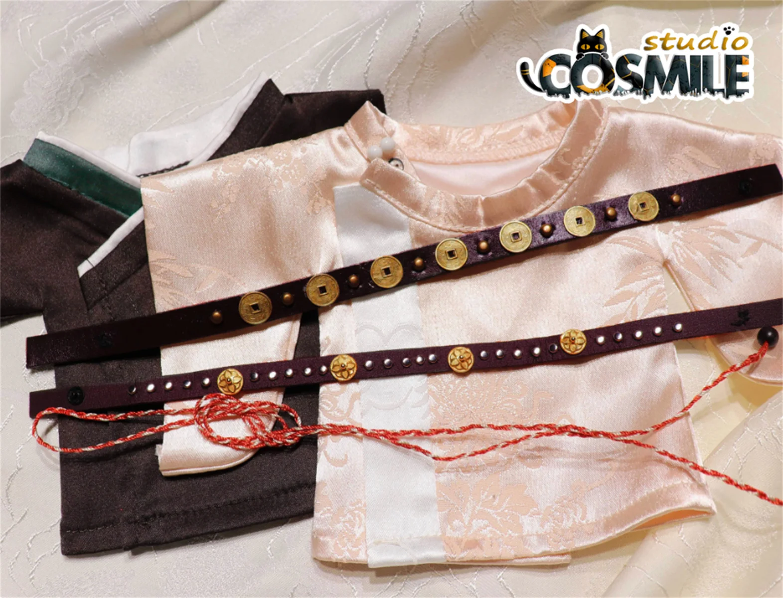 TV Go East Si Fang Guan Yuan Mo Tan Jianci Kostum Kuno Merah Muda Muda Boneka Mewah 20Cm Pakaian Boneka Aksesori Boneka PR