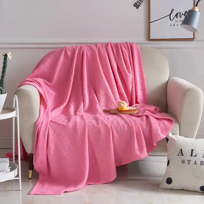 Class A cotton gauze knitted blanket, towel quilt, office lunch break blanket, sofa towel, single-layer thread blanket